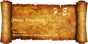 Hesz Evelina névjegykártya
